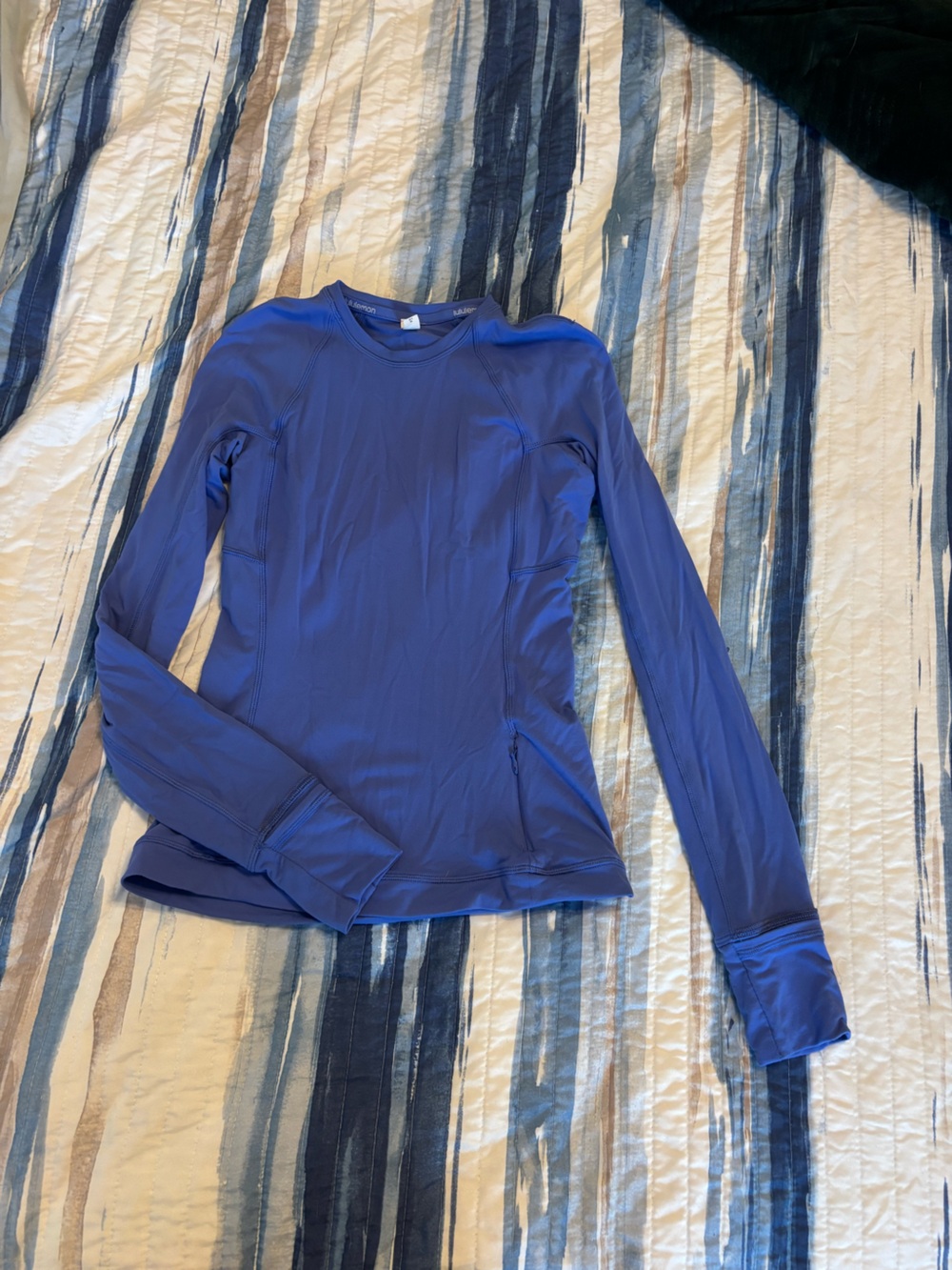 lululemon athletica cobalt blue long sleeve crew